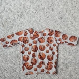 Basketball Print Baby Long Sleeve